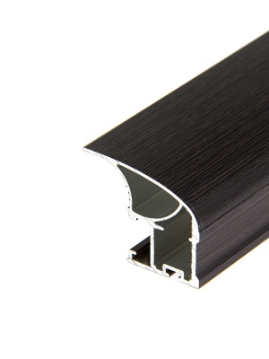 2.ПАРТНЕР Профиль-ручка Trend, ассиметрия L-образн., Венге темный (5,4м)