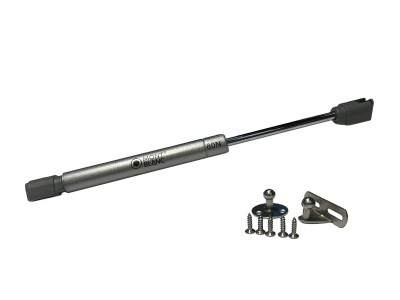 Доводчик мебельный из металла GL60N (лифт газовый мебельный), серый, 2 крепления, 100 шт/уп