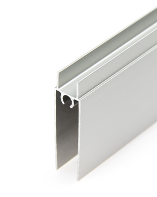 6.ПАРТНЕР Профиль горизонт. нижн., Матовый хром (6м) Econom