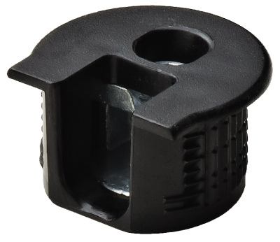 Стяжка мебельная RAFIX 20 без утолщения черная для деталей толщиной от 16 мм