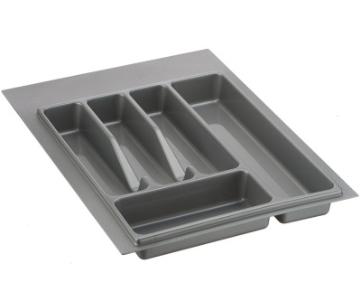 Лоток для столовых приборов 400-450 мм серый пластик