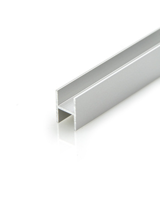 7.ПАРТНЕР Профиль межсекционный без самореза, Матовый хром (6м) Econom