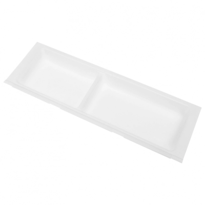 TRAYBOND кухонный лоток для столовых приборов с двумя отделами, 157*444-480*45,белый(20шт/уп)