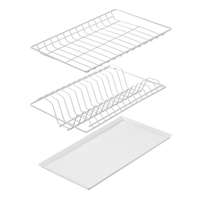 Посудосушитель белый 665*256 (верх+низ+поддон) (на 700мм с рамкой)