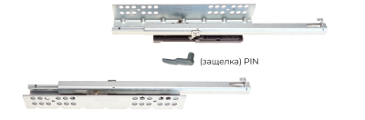 Направляющие скрытого монт MontBlancQuadro.450мм полн.выдвиж. PushToOpen (с клипсой)10шт/уп 