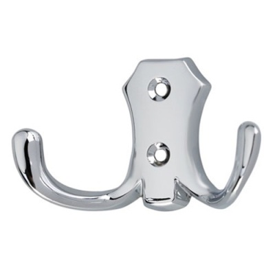 Крючок 2-х рожковый хром К (002-000705)