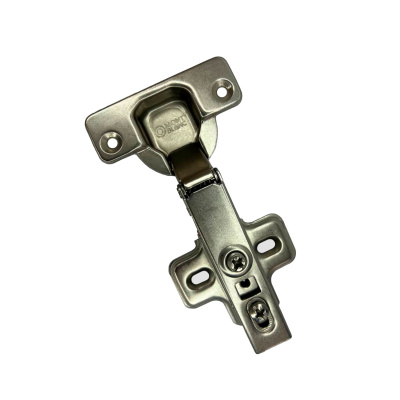 Петля накладная Clip On + ответная планка 2 отверстия с доводчиком Мont Вlanc (200шт/уп)