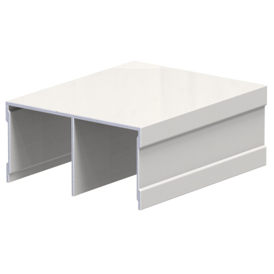 4.AL`OK Направляющая верх. двухполозн.,  Белый глянец (6м)