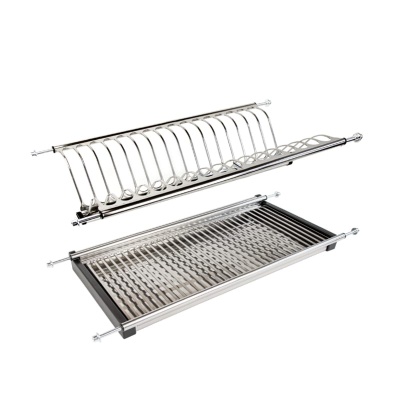 Посудосушитель нерж.сталь 500мм 2 уровня с поддоном
