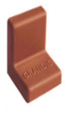 Уголок метал. с пластик.крышкой 25х25 Коричневый,компл (001-000064)