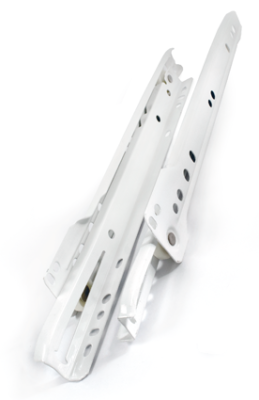 Направляющие роликовые 550мм  белые П