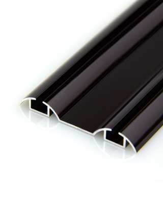 4.ПАРТНЕР Направляющая нижняя двухполоз., бронза глянец (шоколад) (5,8м)