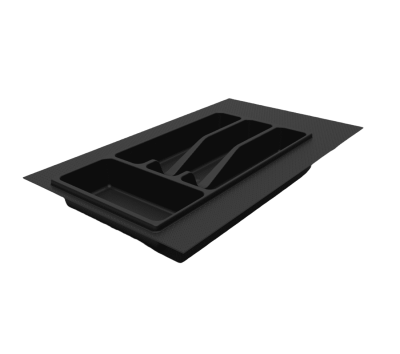 Лоток для столовых приборов 350 мм черный  пластик 