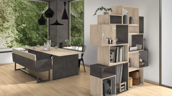 ЛДСП 16 мм F187 Бетон Чикаго темно-серый 2800*2070 ST9